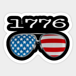 AMERICA PILOT GLASSES 1776 Sticker